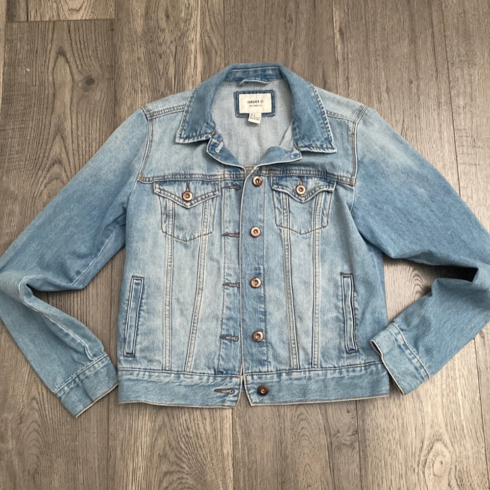 Light wash denim jacket